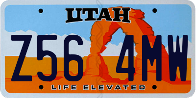 UT license plate Z564MW