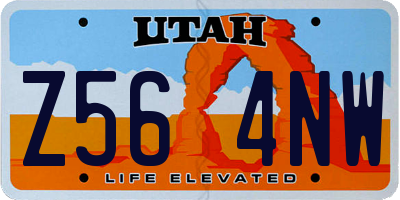 UT license plate Z564NW