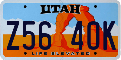UT license plate Z564OK
