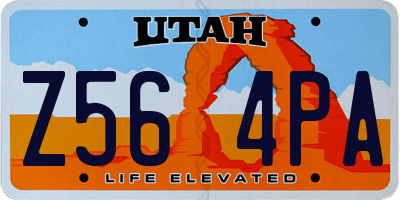 UT license plate Z564PA