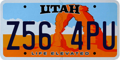 UT license plate Z564PU