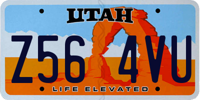 UT license plate Z564VU