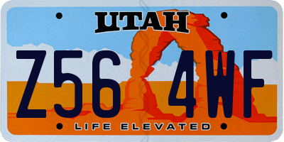 UT license plate Z564WF