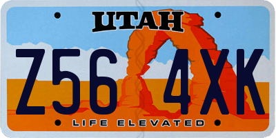 UT license plate Z564XK