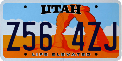 UT license plate Z564ZJ