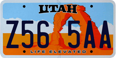 UT license plate Z565AA