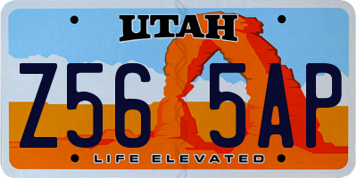 UT license plate Z565AP