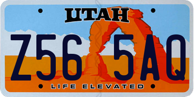 UT license plate Z565AQ