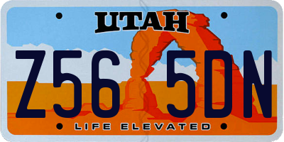 UT license plate Z565DN