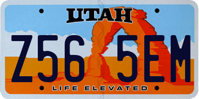UT license plate Z565EM