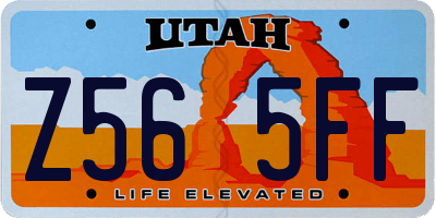 UT license plate Z565FF