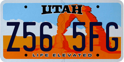 UT license plate Z565FG