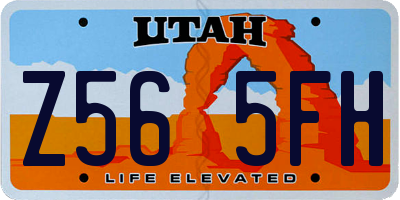 UT license plate Z565FH