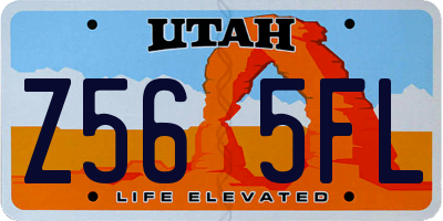 UT license plate Z565FL