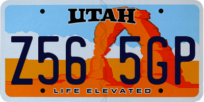 UT license plate Z565GP