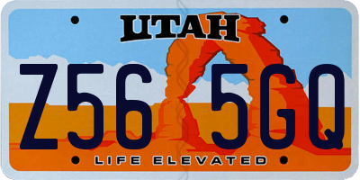 UT license plate Z565GQ