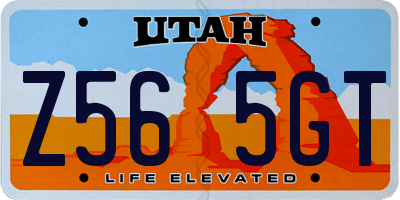 UT license plate Z565GT