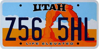 UT license plate Z565HL