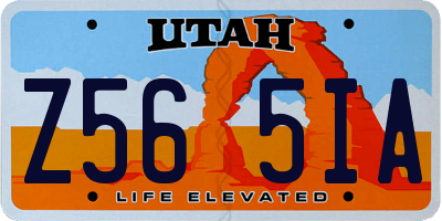 UT license plate Z565IA