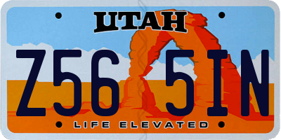 UT license plate Z565IN