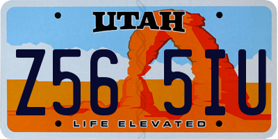 UT license plate Z565IU