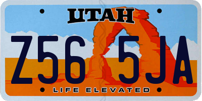 UT license plate Z565JA