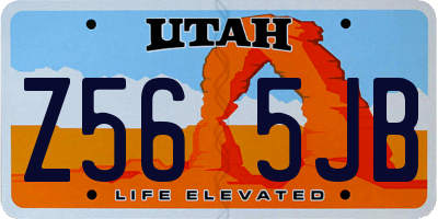 UT license plate Z565JB