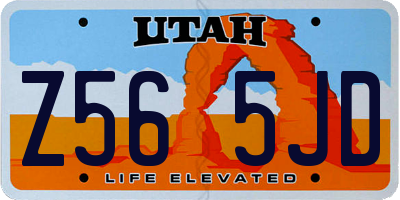 UT license plate Z565JD