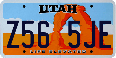UT license plate Z565JE