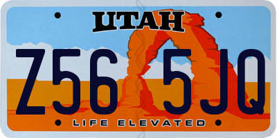 UT license plate Z565JQ