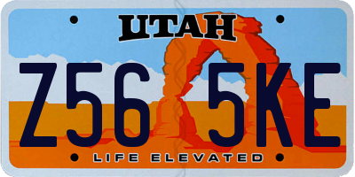 UT license plate Z565KE