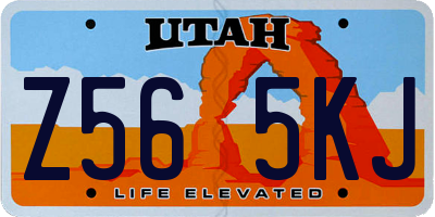 UT license plate Z565KJ