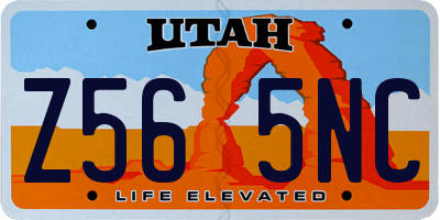 UT license plate Z565NC