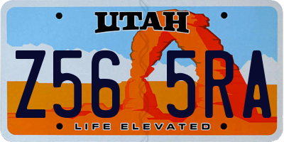 UT license plate Z565RA