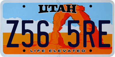 UT license plate Z565RE