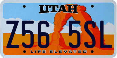 UT license plate Z565SL