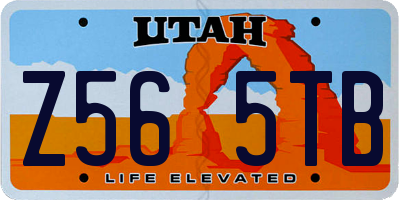 UT license plate Z565TB