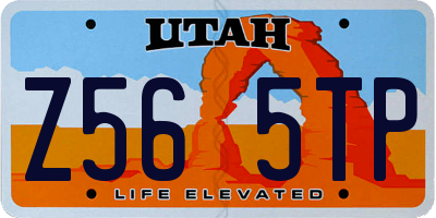 UT license plate Z565TP