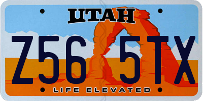 UT license plate Z565TX