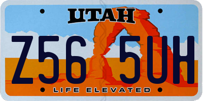 UT license plate Z565UH