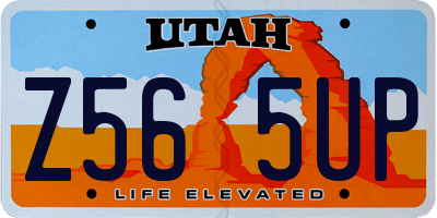 UT license plate Z565UP
