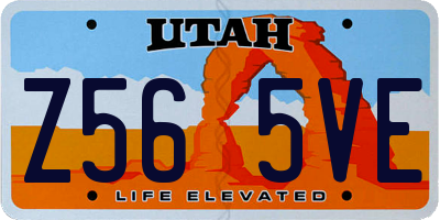 UT license plate Z565VE