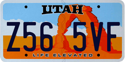 UT license plate Z565VF