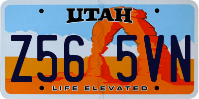UT license plate Z565VN