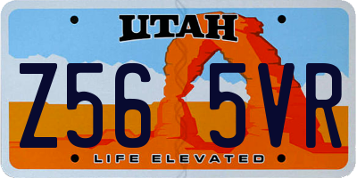 UT license plate Z565VR