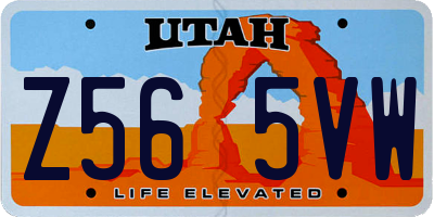 UT license plate Z565VW