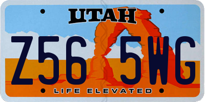 UT license plate Z565WG