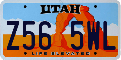 UT license plate Z565WL