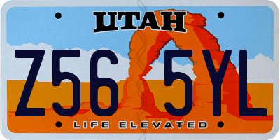 UT license plate Z565YL