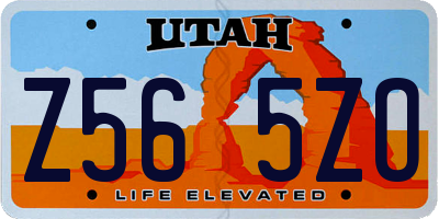 UT license plate Z565ZO
